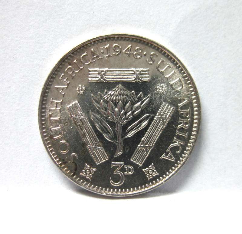 SA Union Threepence 1948 - Proof