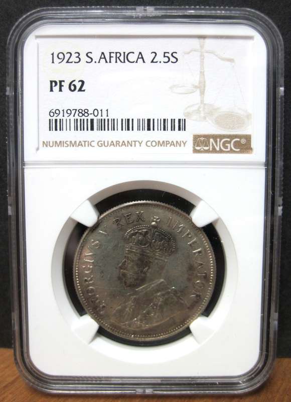 SA Union 2.5 Shillings 1923 - NGC PF62