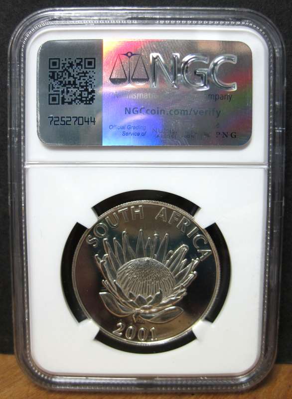 RSA 1 Rand 2001 - NGC MS67 - Tourism - 2nd best, only 6 better