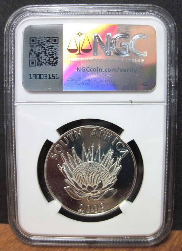 RSA 1 Rand 2009 - ANTHEM - NGC MS67
