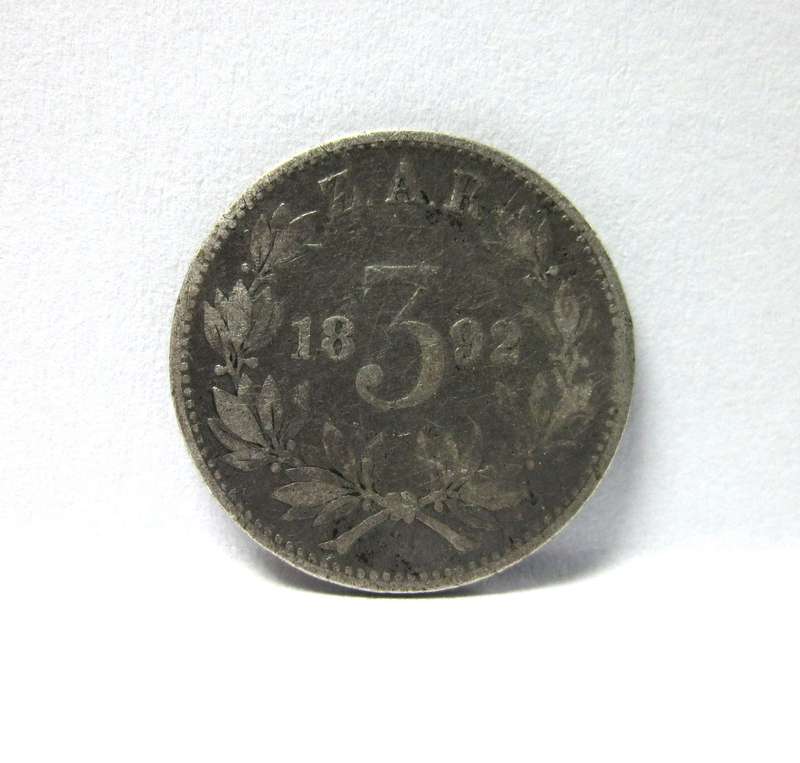ZAR 3 pence 1892