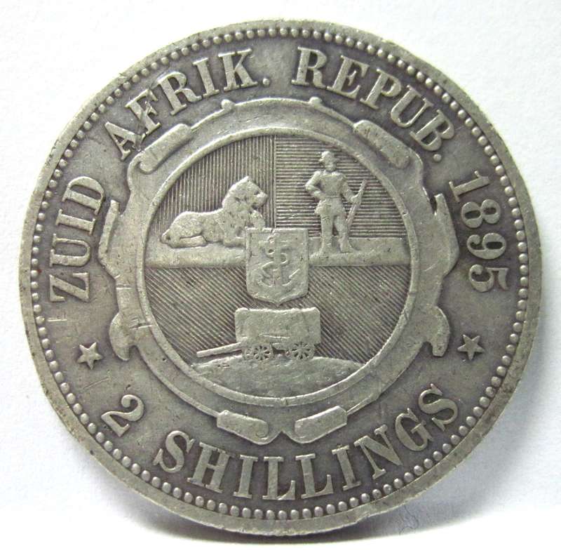 ZAR 2 Shillings 1895 - Ex-Mount