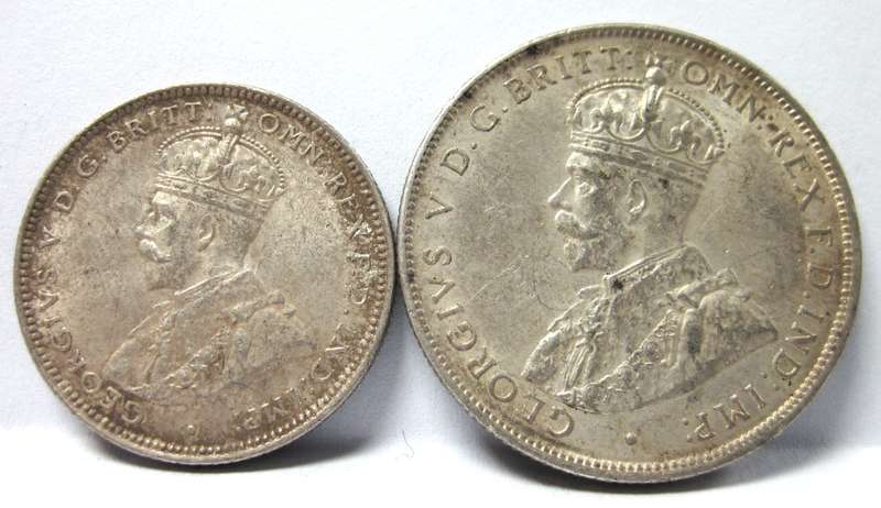 Australia 1 & 2 Shillings 1916 - Nice condition