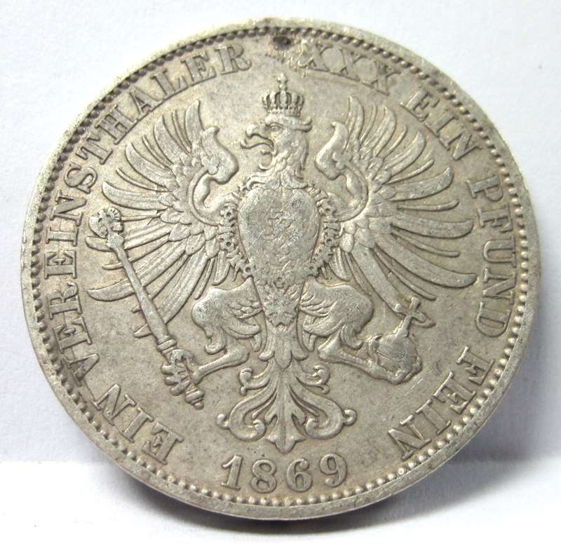 German States - Prussia 1 Vereinsthaler 1869A