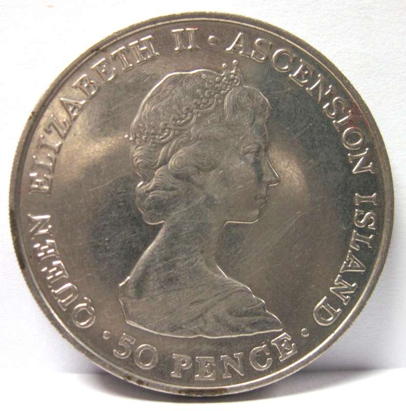 *R1 Auction* Ascension Island 50 Pence 1984 - Royal Visit