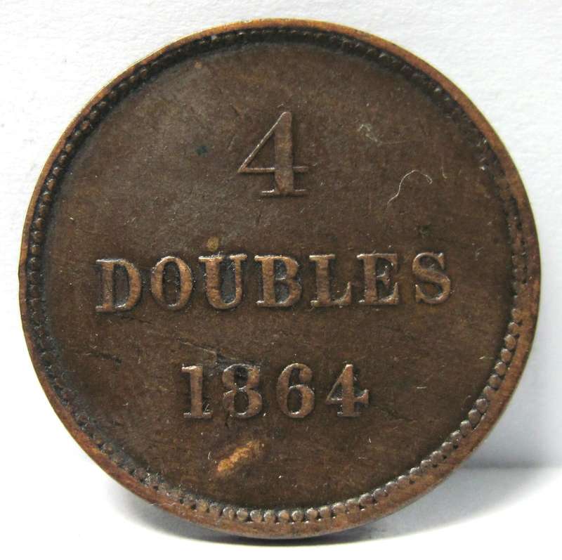 *R1 Auction* Guernsey 4 Doubles 1864