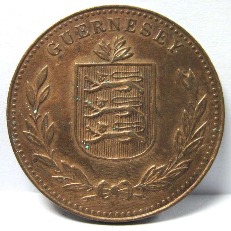 *R1 Auction* Guernsey 8 Doubles 1920 - Beautiful condition