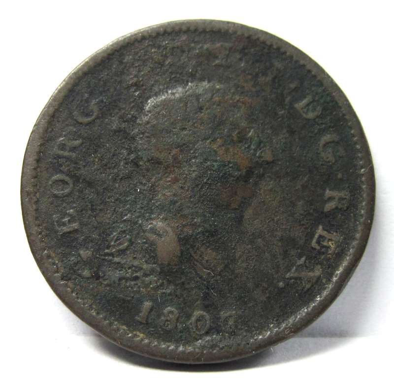 *R1 Auction* UK 1/2 Penny 1807