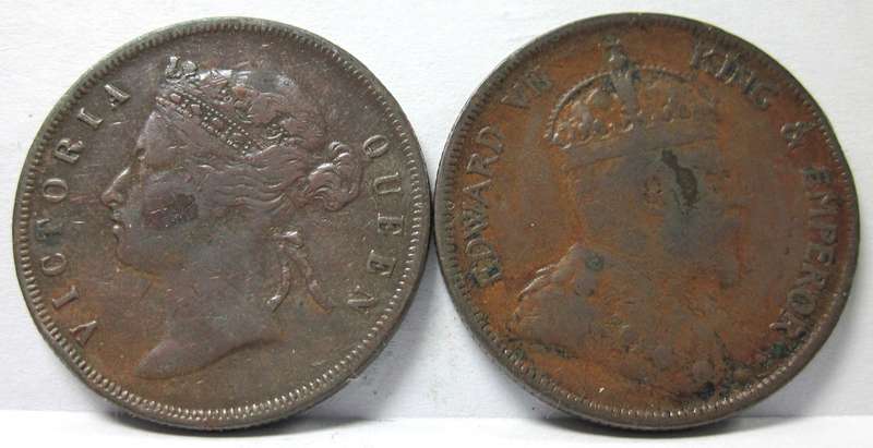 *R1 Auction* Straits Settlements 1 Cent 1888 & 1904
