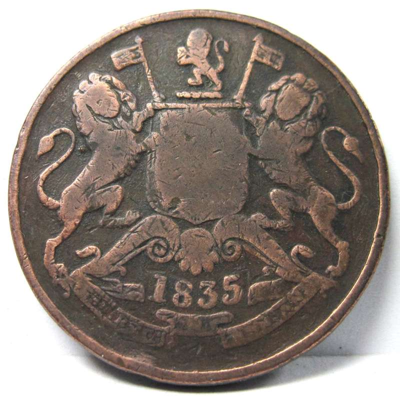 *R1 Auction* East India Company 1/2 Anna 1835