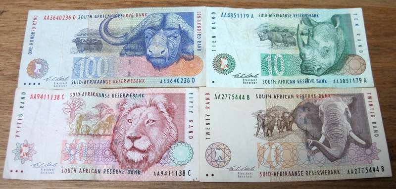 *R1 Auction* mid 1990's Stals 2nd issue, all with AA prefix & Red Water variant