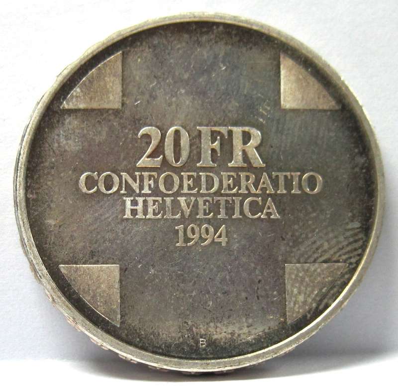 Switzerland 20 Francs 1994 'Devil's Bridge' Proof coin