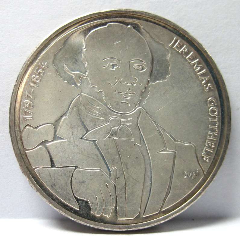 Switzerland 20 Francs 1997 'Jeremias Gotthelf' Proof coin