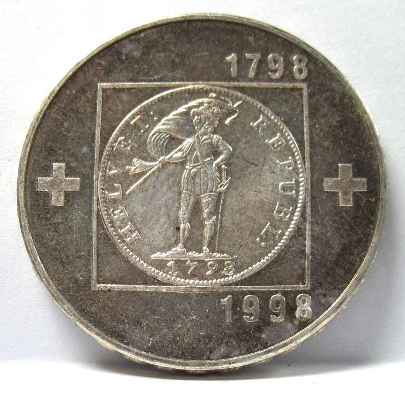 Switzerland 20 Francs 1998 '200yrs Republic' Proof coin