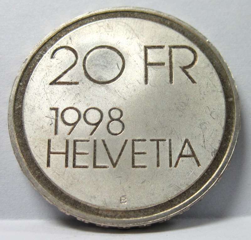 Switzerland 20 Francs 1998 'CF Meyer' Proof coin