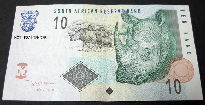 RSA 10 Rand late 2000's (Mboweni 2nd issue) - VF to EF condition - more then one available