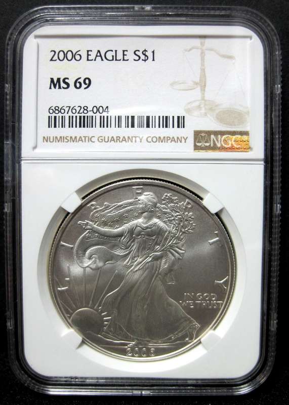 2006 USA Silver Eagle Dollar - NGC MS69
