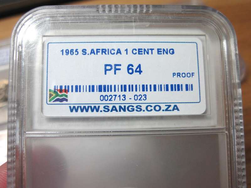 1965 RSA SANGS Graded Proof set - All PF64, 10c PF63