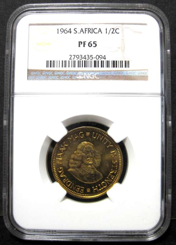 RSA 1/2 Cent 1964 - NGC PF65