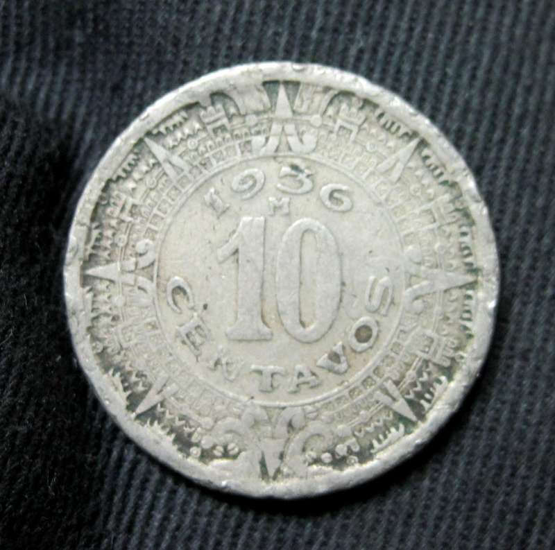 *R1 Auction* Mexico 10 Centavos 1936