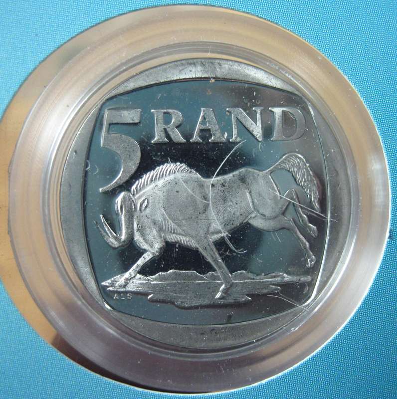 *R1 Auction* 2000 Smiley Mandela proof coin in CD case