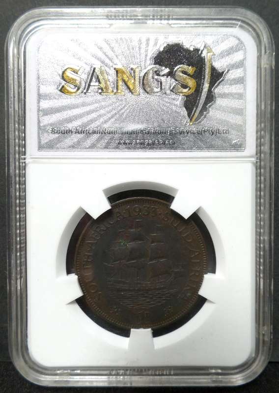 Union 1 Penny 1933 - SANGS VF35 BN