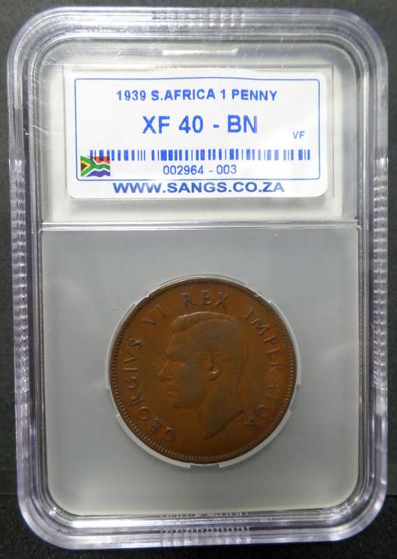 Union 1 Penny 1939 - SANGS XF40 BN