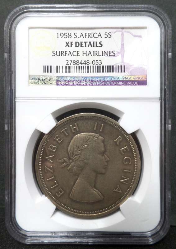 Union 5 Shillings 1958 - NGC XF Details