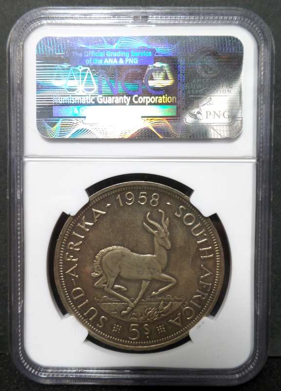 Union 5 Shillings 1958 - NGC XF Details