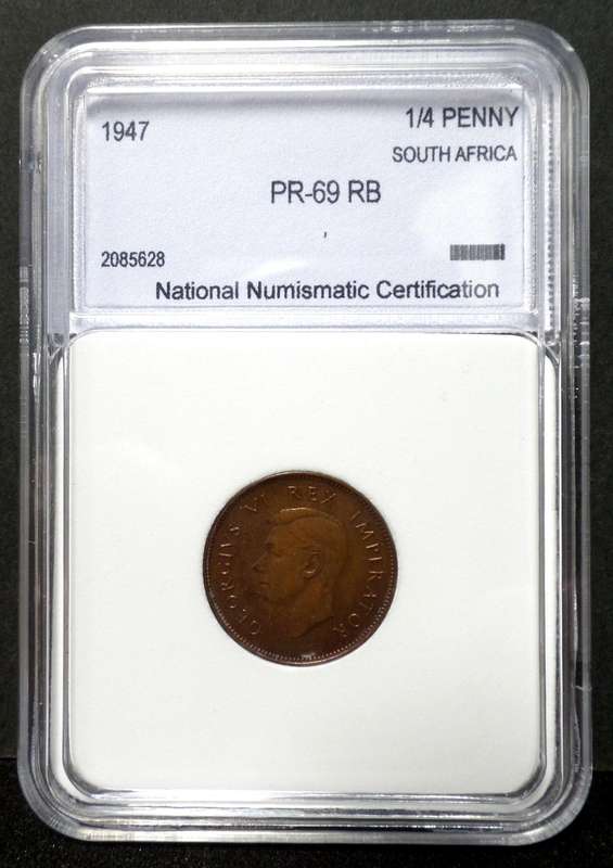 SA Union 1/4 Penny 1947 - NNC PR69 RB