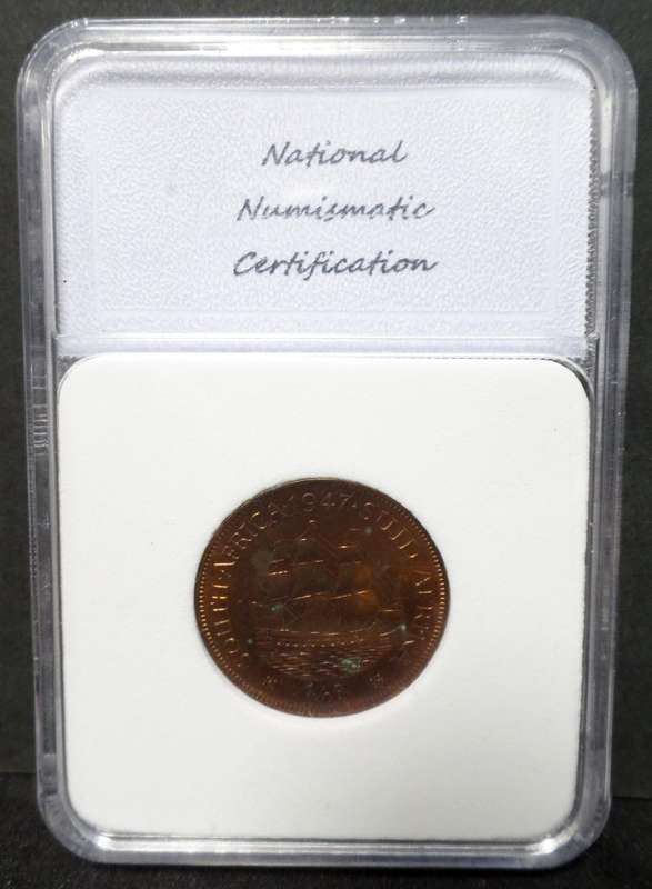 SA Union 1/2 Penny 1947 - NNC PR68 RB Cameo
