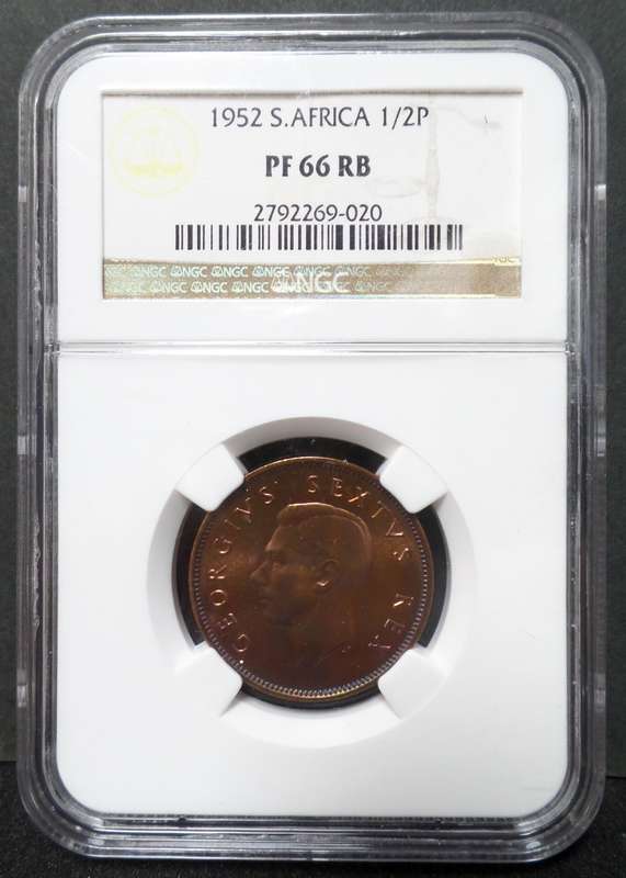 SA Union 1/2 Penny 1952 - NGC PF66 RB