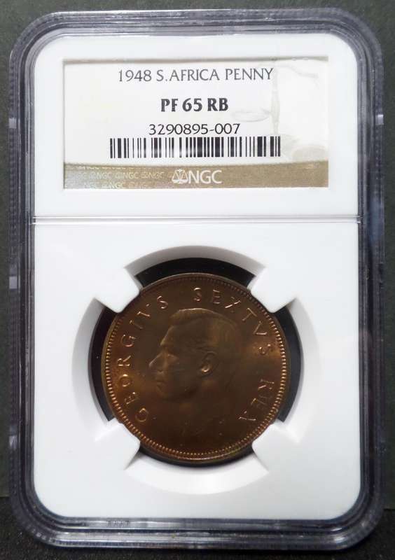 SA Union 1 Penny 1948 - NGC PF65 RB