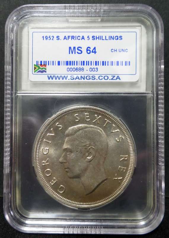 SA Union 5 Shillings 1952 - SANGS MS64