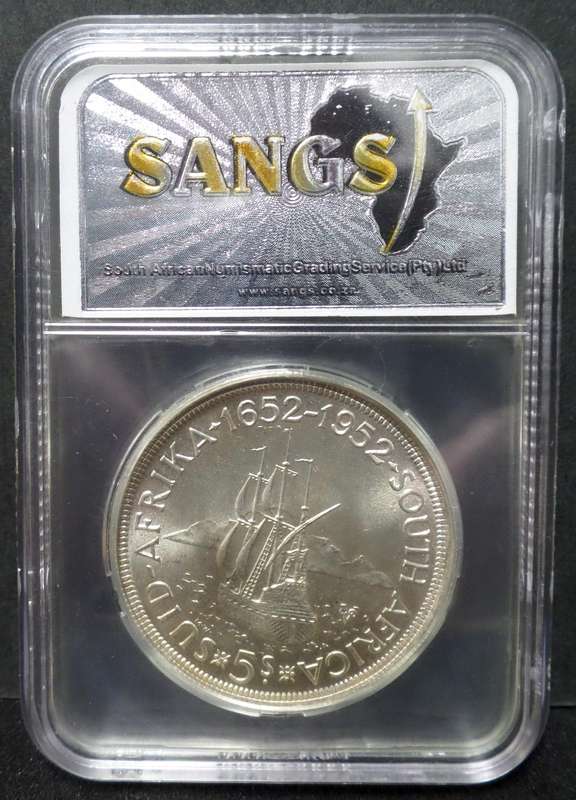 SA Union 5 Shillings 1952 - SANGS MS64