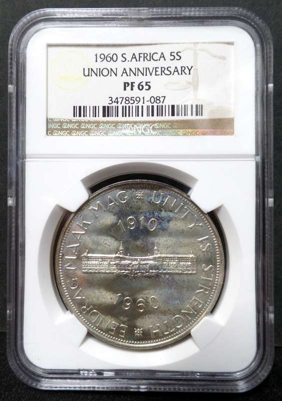 SA Union 5 Shillings 1960 - NGC PF65