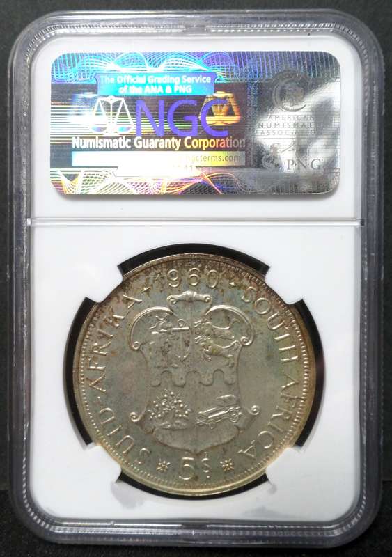 SA Union 5 Shillings 1960 - NGC PF65