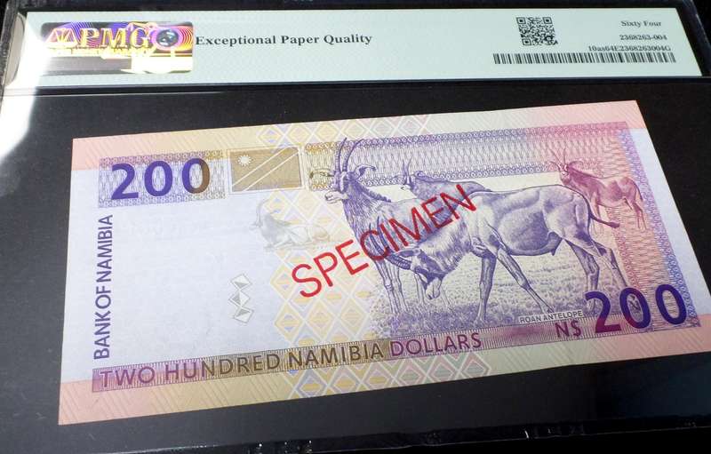 Namibia 200 Dollars ND(1996) - PMG 64 UNC *SPECIMEN*