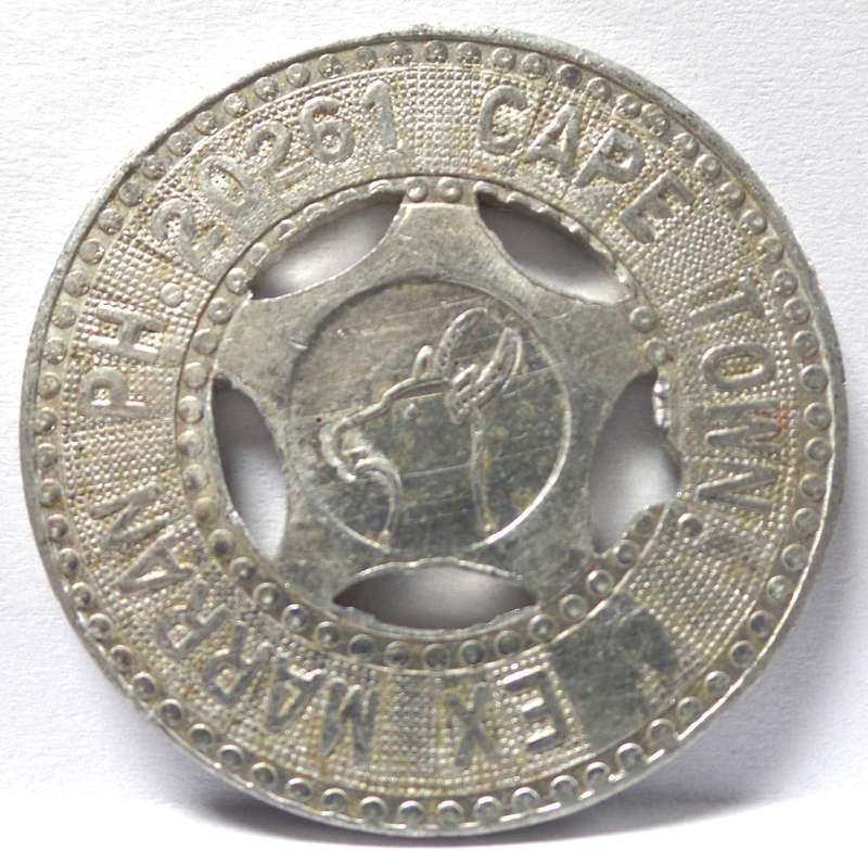 *R1 Auction* 1950's Arcade 'Good Luck' token Ex Marran Cape Town