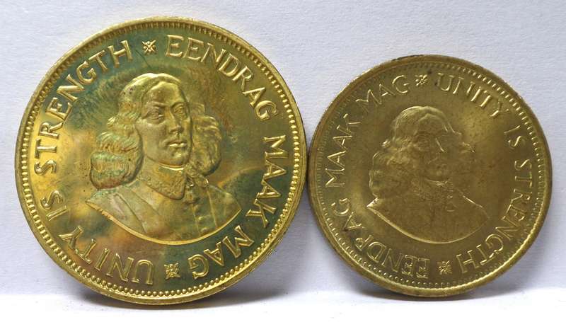 RSA 1/2 & 1 Cent 1961 - Proof & Mint state