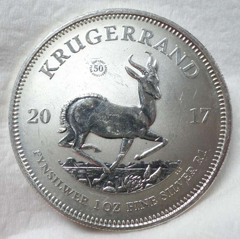 2017 1oz Silver Kruger with 50yrs Privy - Please read description