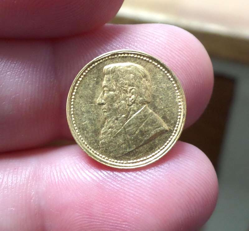 ZAR 3 Pence 1898 - Sammy Marks replica - 22ct Gold