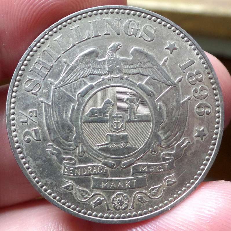 DISCOUNT!!! ZAR 1896 Two and a Half Shillings - Excellent condition