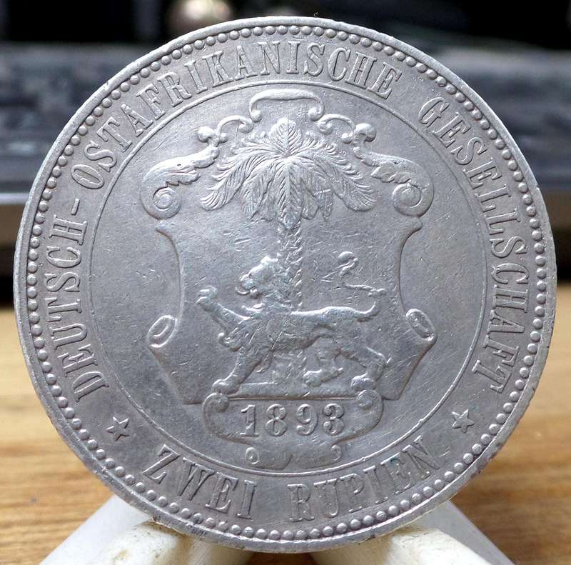 *R1 Auction* German East Africa 2 Rupien 1893 - *Scarce*