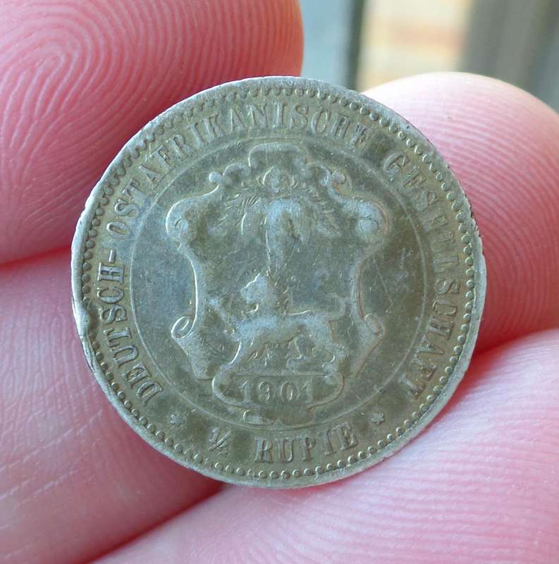 *R1 Auction* German East Africa 1/4 Rupie 1901