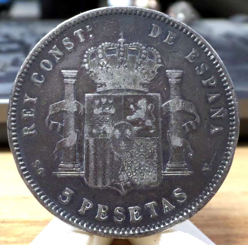 Spain 5 Peseta 1897