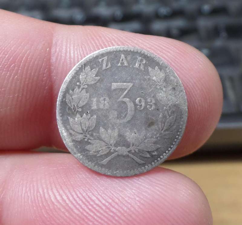 ZAR 3 Pence 1893 - Filler