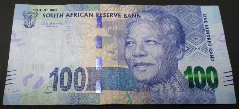 RSA 100 Rand 2012 (Marcus 2nd issue) - without Omron rings