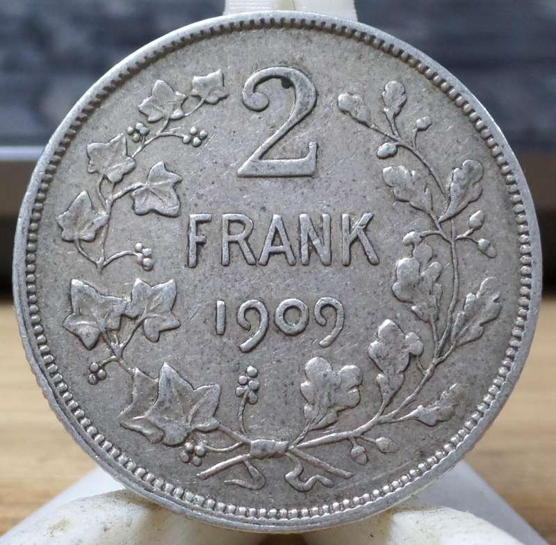 *R1 Auction* Belgium 2 Francs 1909 - Nice condition