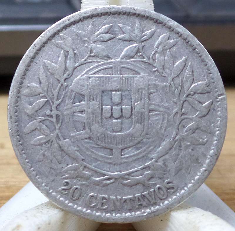 *R1 Auction* Portugal 20 Centavos 1916